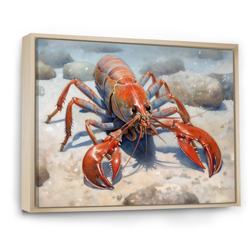 Écrevisse d'eau douce II, H 16 po x l 32 po x P 1 po, Cadre naturel flottant