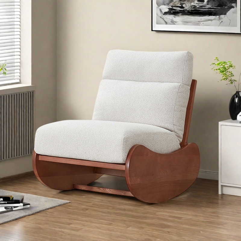 Chaise berçante écologique en bois de frêne