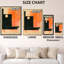 Géométrie du Soleil Ambré I - Tableau sur toile de style moderne du milieu du siècle-569404208-569404210