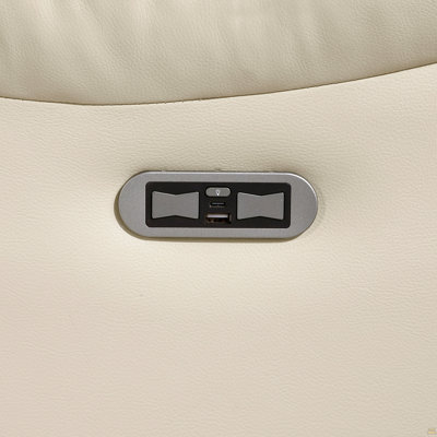 Canapé inclinable électrique avec table et ceinture à DEL beige