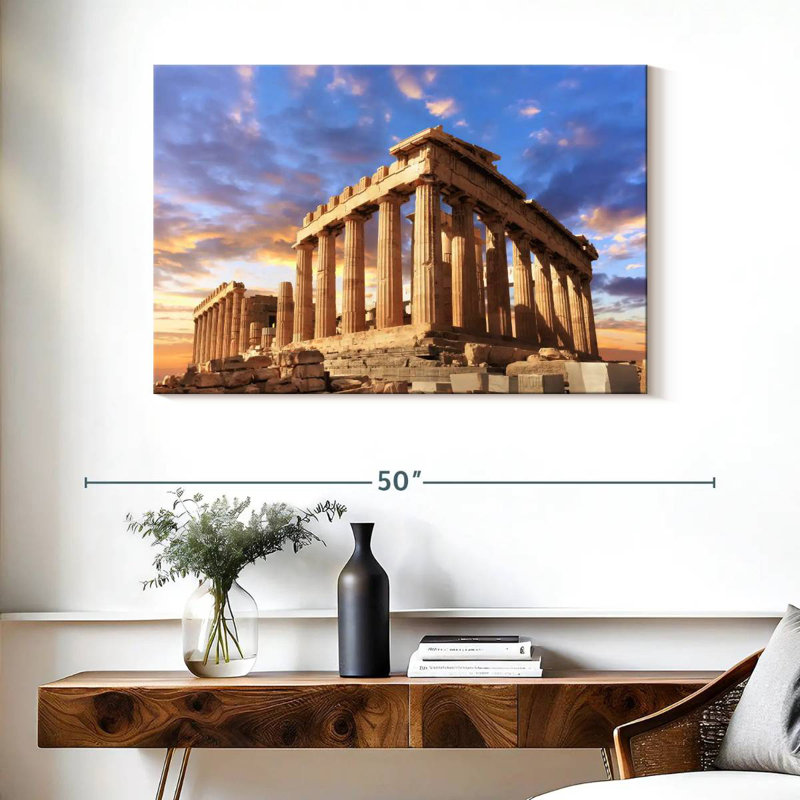Ravi Sunset Over The Acropolis, 26" H x 39" W