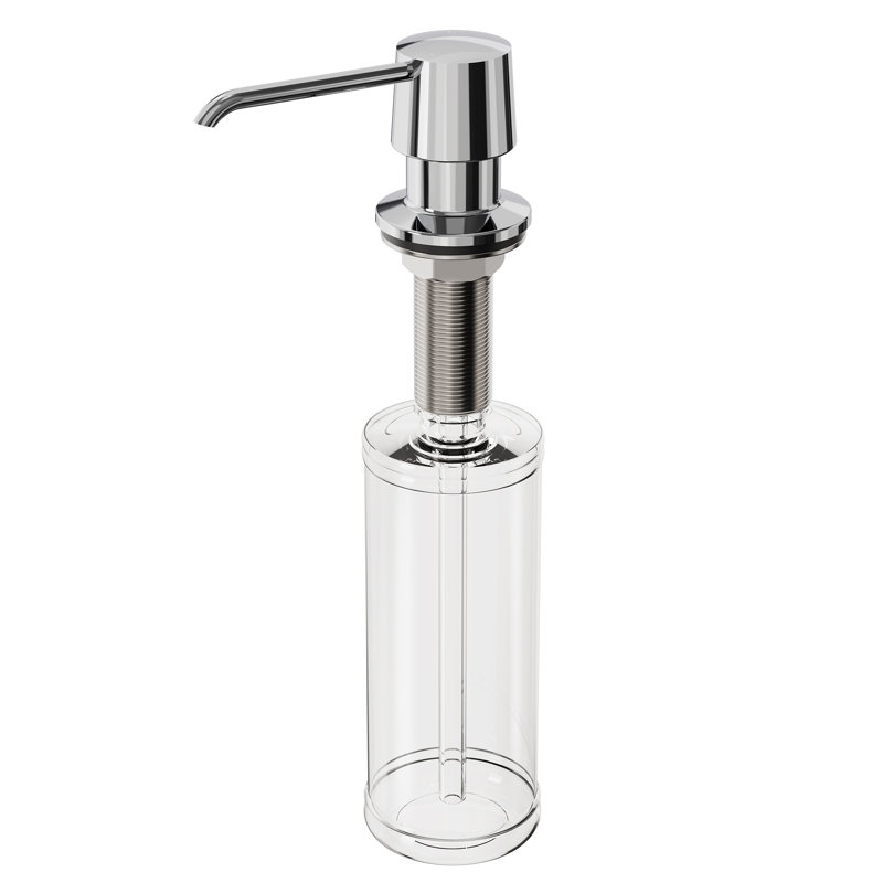 500 mL Refillable Manual Soap Dispenser with 360-Degree Swivel Spout, Chrome