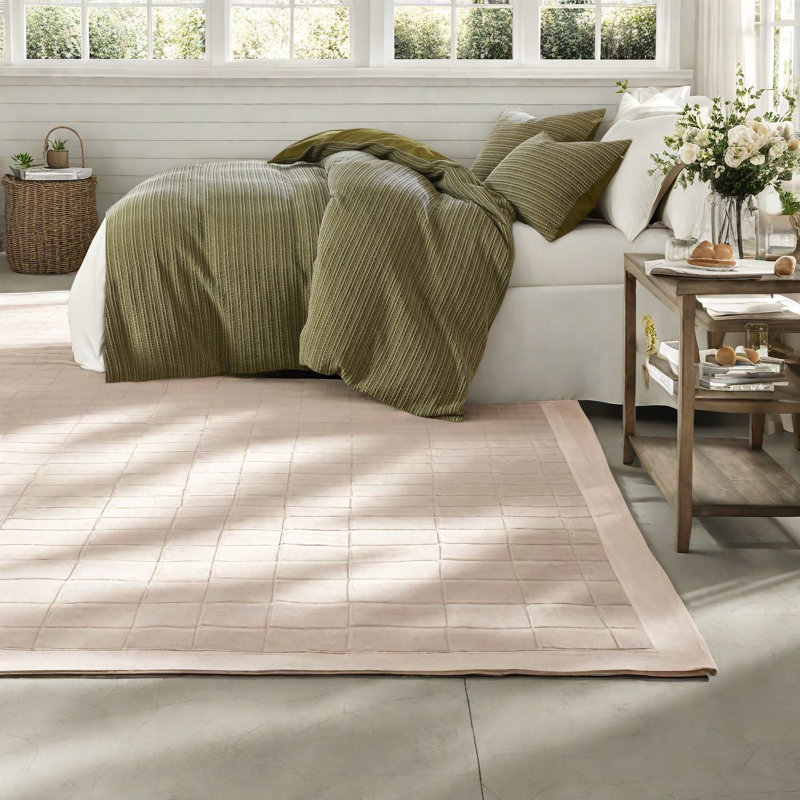 Ensembles de literie surdimensionnés confortables, texture gaufrée en coton, design vert moderne pour toutes les saisons