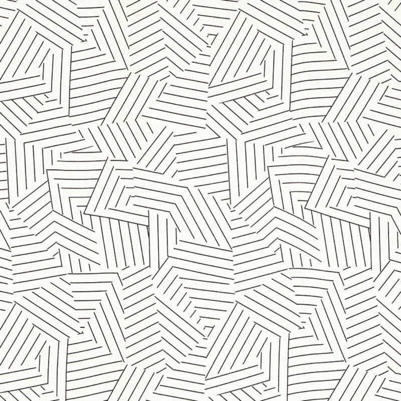 Tissu à rayures Schumacher x Miles Redd, Noir