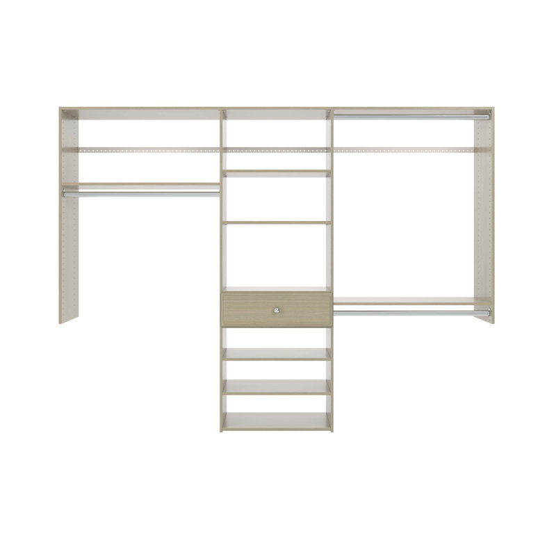 Ensembles de rangement avec système de placard l 96 po Grid, Gris patiné
