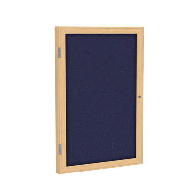 Enclosed Cabinet Fabric Bulletin Board