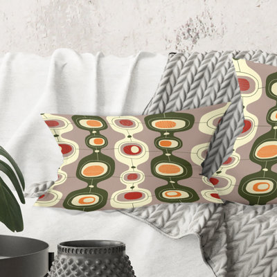 Coussin décoratif rétro Mid-Century