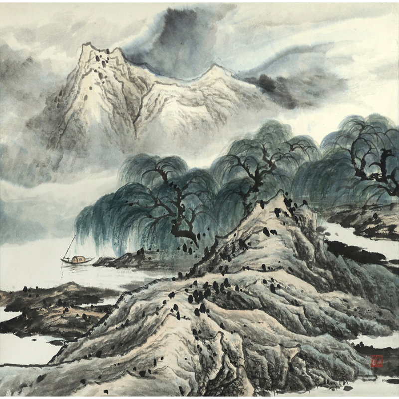 Summer Willows by Chen Xiaoping - Single Picture Frame Painting