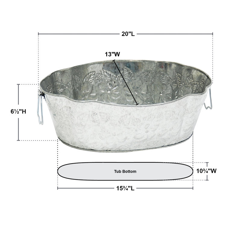 Tremont Beverage Tub, Galvanized Steel