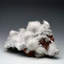 Mésolite et apophyllite sur Heulandite rouge de l'Inde