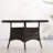 Outdoor Patio Dining Table - Round Rattan Table With Tempered Glass Top, Umbrella Hole & Hidden Assembly