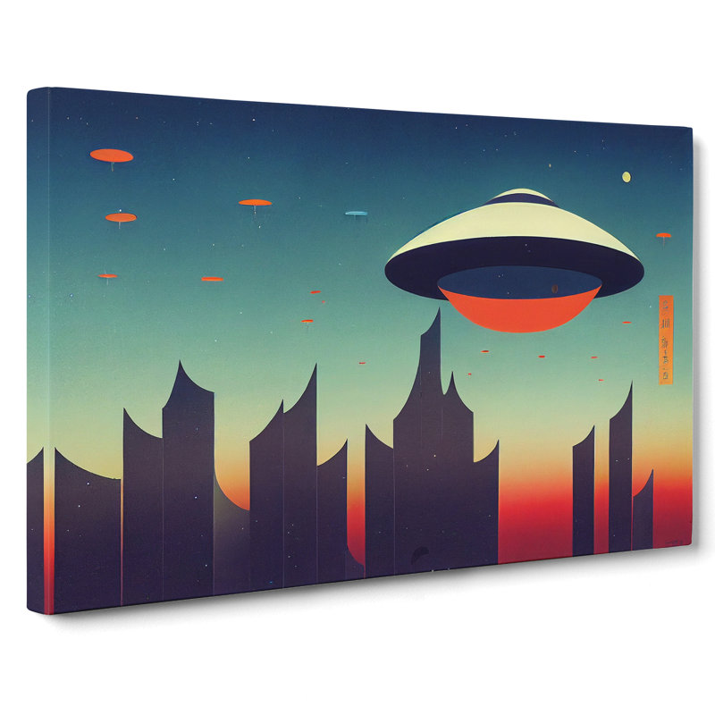UFO Art Vol.2 - Wrapped Canvas Print, 35cm H x 50cm W x 3cm D