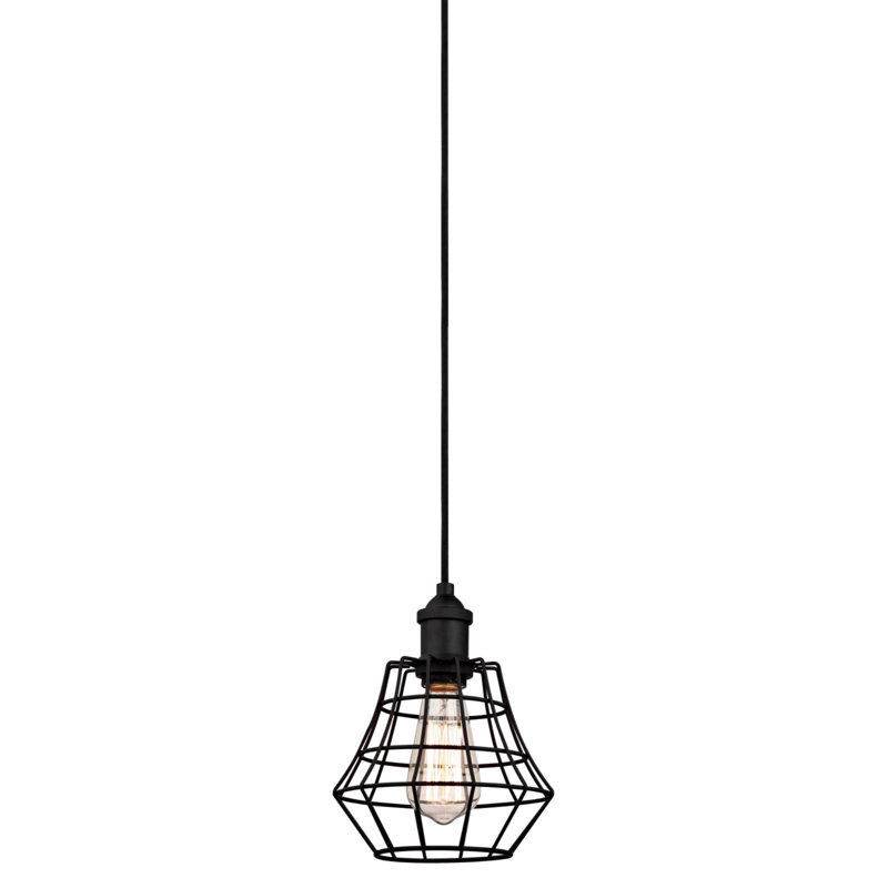 Trinh 1 - Light Single Pendant, Matte Black, 60.51" H x 7.48" W x 7.48" D