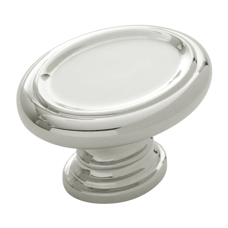 Berkshire Oval Cabinet Knob, Polished Nickel
