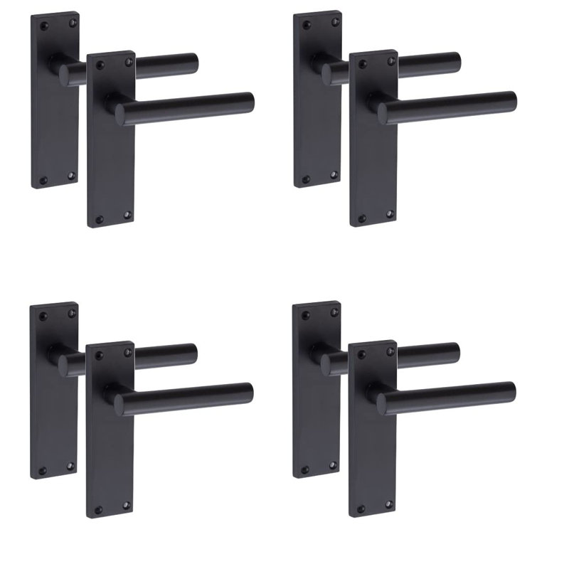  4 Sets Victorian Straight T-Bar Door Handles Latch