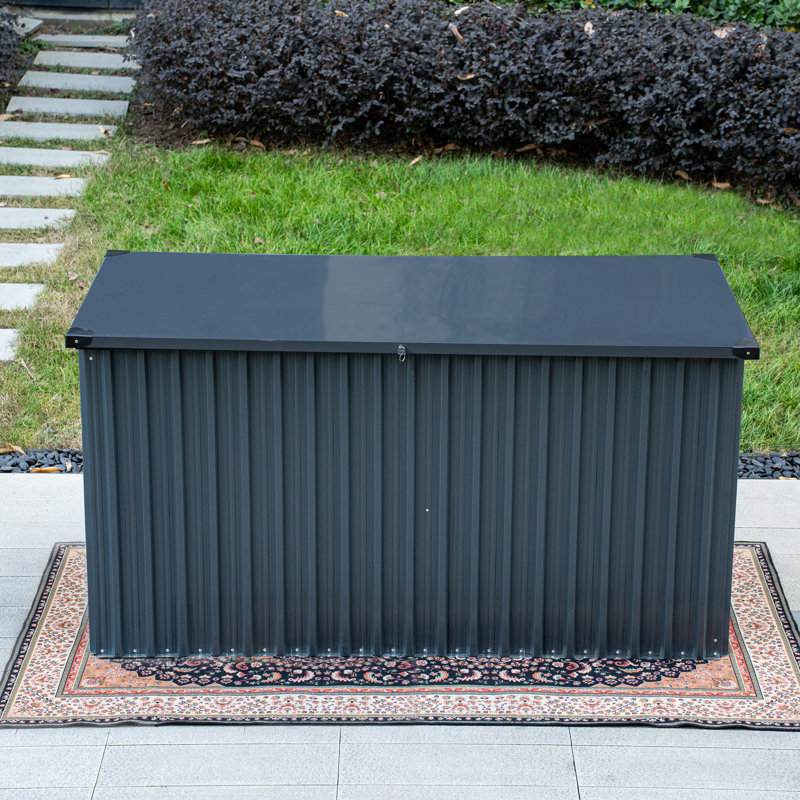 Coffre de terrasse verrouillable en acier résistant à l'eau de 312 gallons