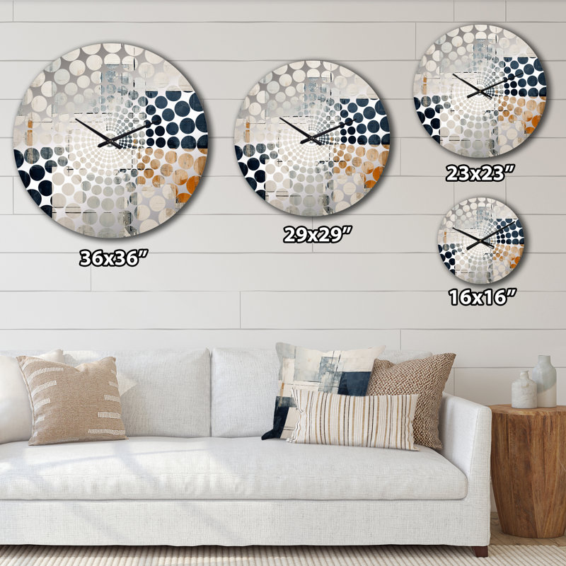 Horloge murale Agatina - Collages abstraits, Petit