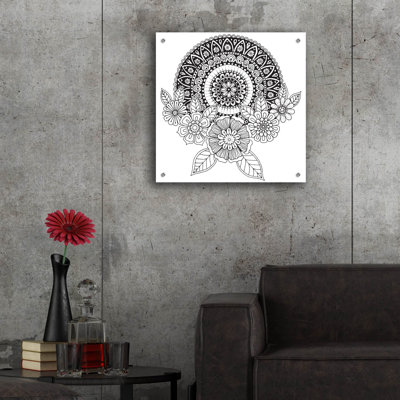 Mandala Crest' by Hello Angel Acrylic Glass Wall Art