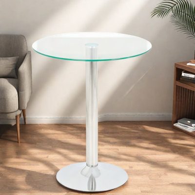 Tables de bout modernes, verre trempé de 23,6 pouces, base en métal noir pour petits espaces