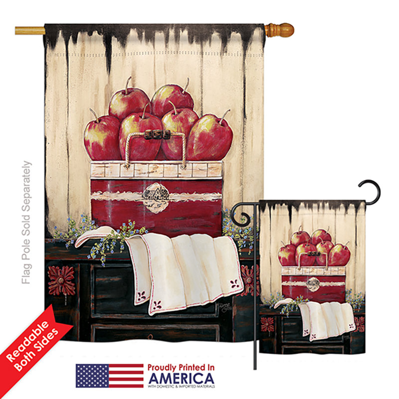 Ensemble de 2 drapeaux en polyester 2 pièces country food food impressions