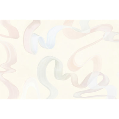 Papier peint abstrait pastel avec rubans amovibles