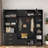 4-in-1 Hall Tree With Padded Bench, 4 Hooks, 3 Drawers And Adjustable Storage Shelves-1863722421