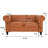 Sanor Modern Leather Chesterfield Loveseat – Button Tufted Sofa Couch with Arms for Living Room-1833708665