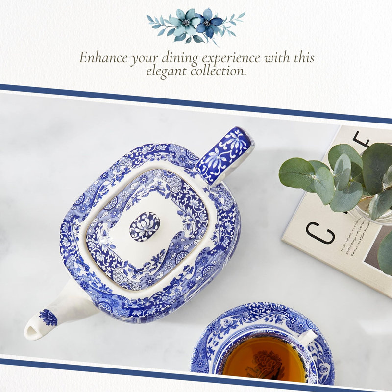 Spode Blue Italian Teapot 2.5 Pt