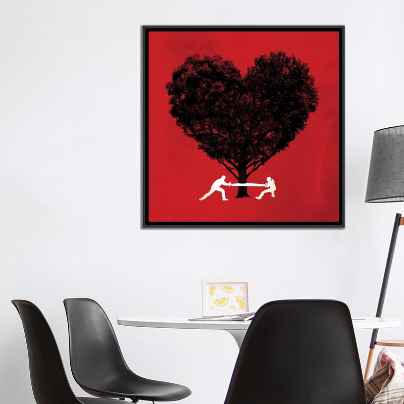 « m.o. of love », impression sur toile, H 18 po x l 18 po x P 1,5 po, Toile avec cadre noir, Pas de tapis