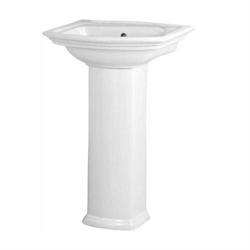Washington Pedestal Lavatory, Single, 33.75" H x 14.875" W x 18.125" L