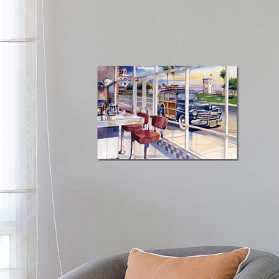 The Diner by Bill Drysdale - Wrapped Canvas Print