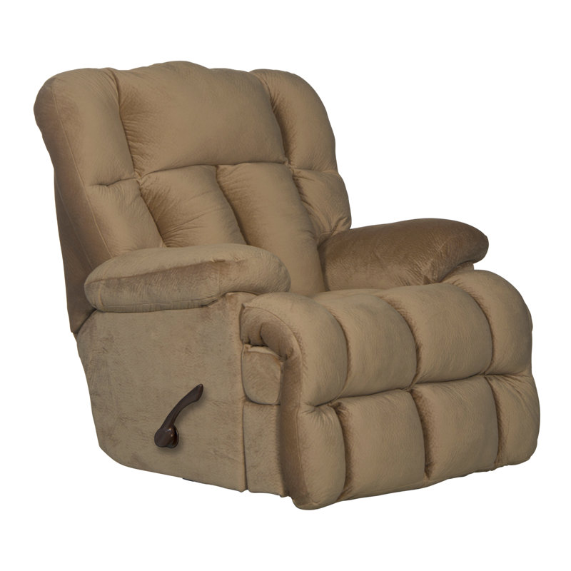 Hults Upholstered Recliner, Camel, Full-Extension, Manual