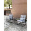 Ensemble de chaise à bascule et chaise basse blanc cassé-427253876