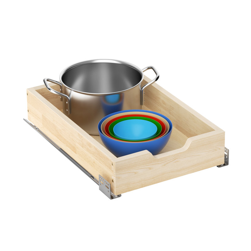 Tiroir à fermeture en douceur pour armoires de cuisine et garde-manger Rashun, H 4 po x l 13,5 po x P 20,98 po