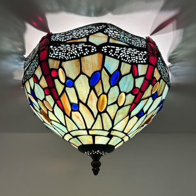 Tiffany Glass Flush Mount