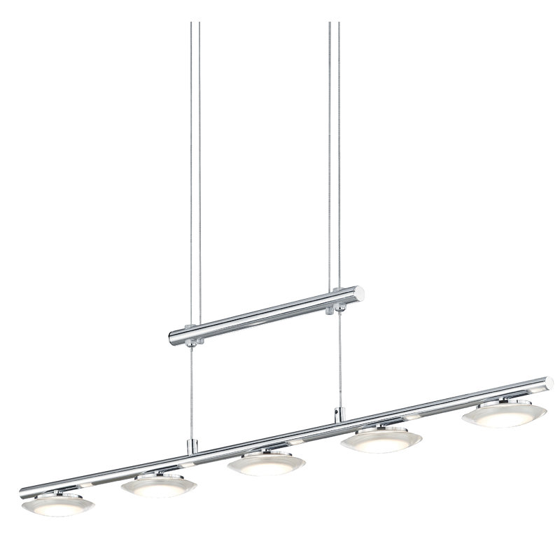 Luminaire suspendu linéaire à 5 lumières pour îlot de cuisine Ackerly