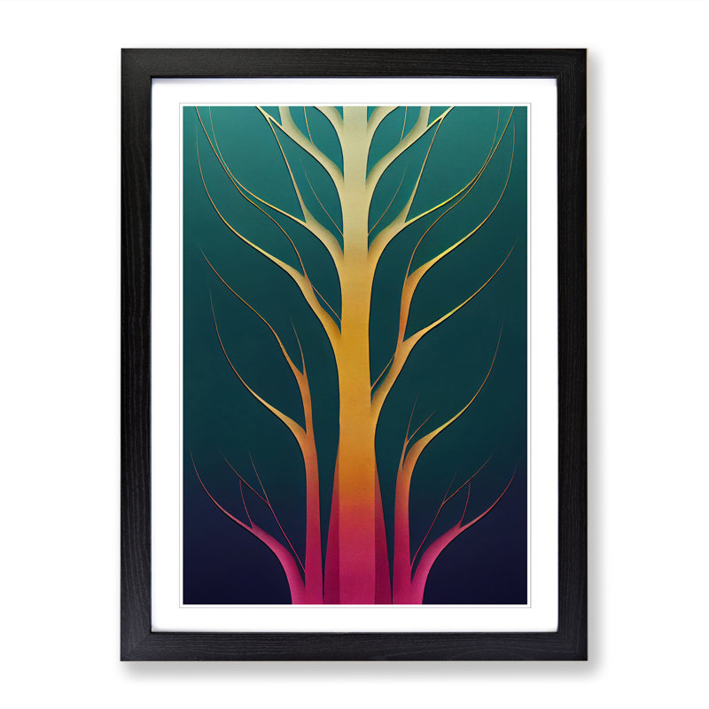 Antkea Gothic Tree Vol.1 - Picture Frame Print, Black, 64cm H x 46cm W x 2cm D