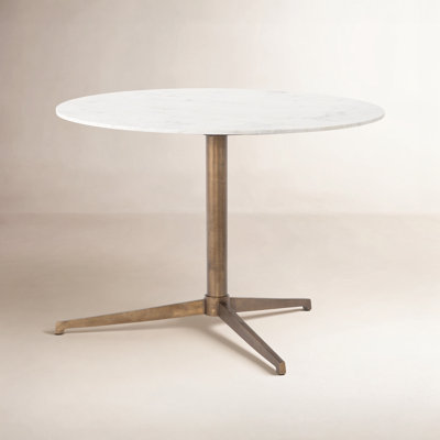 Round Marble Top Metal Base Dining Table