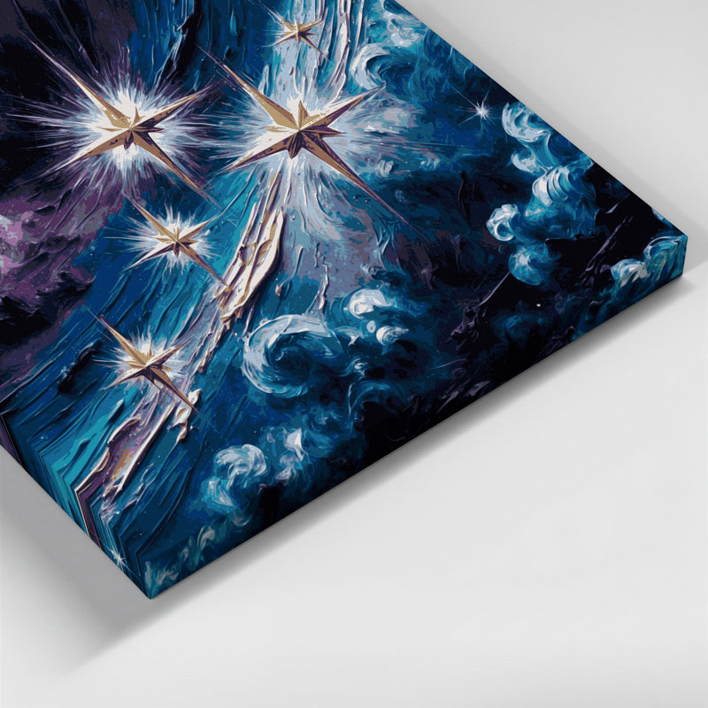 Space Southern Cross Gray Canvas Wall Art, 8" H x 10" W