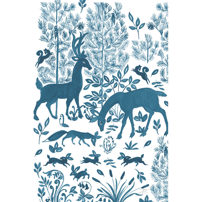 Forest Life Otomi by Miranda Thomas - Wrapped Canvas Print, 30cm H x 46cm W x 3.8cm D