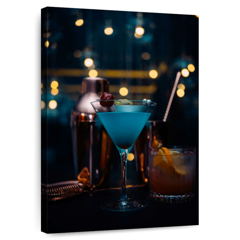 Yarlin - cocktail bleu, H 30 po x l 20 po