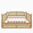 Chatney Traditional Style Rattan Daybed with  Trundle-1286703603-1286703600