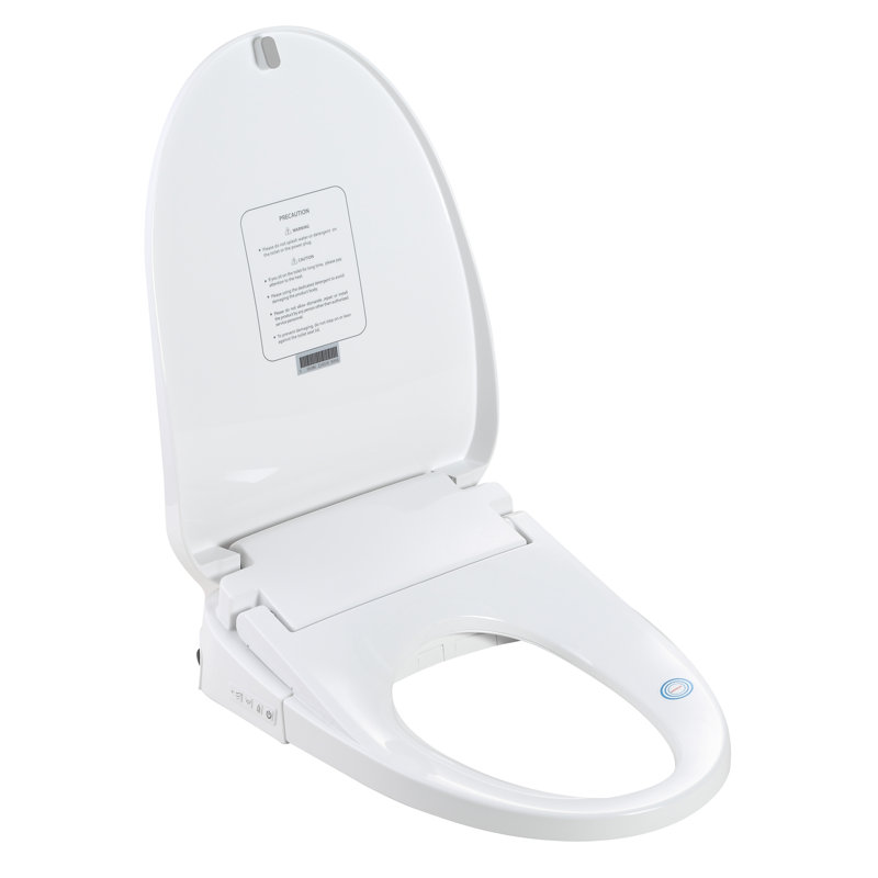 Electric Smart Bidet Toilet Seat for Elongated Toilets with Heated Seat, Nightlight, Remote Control