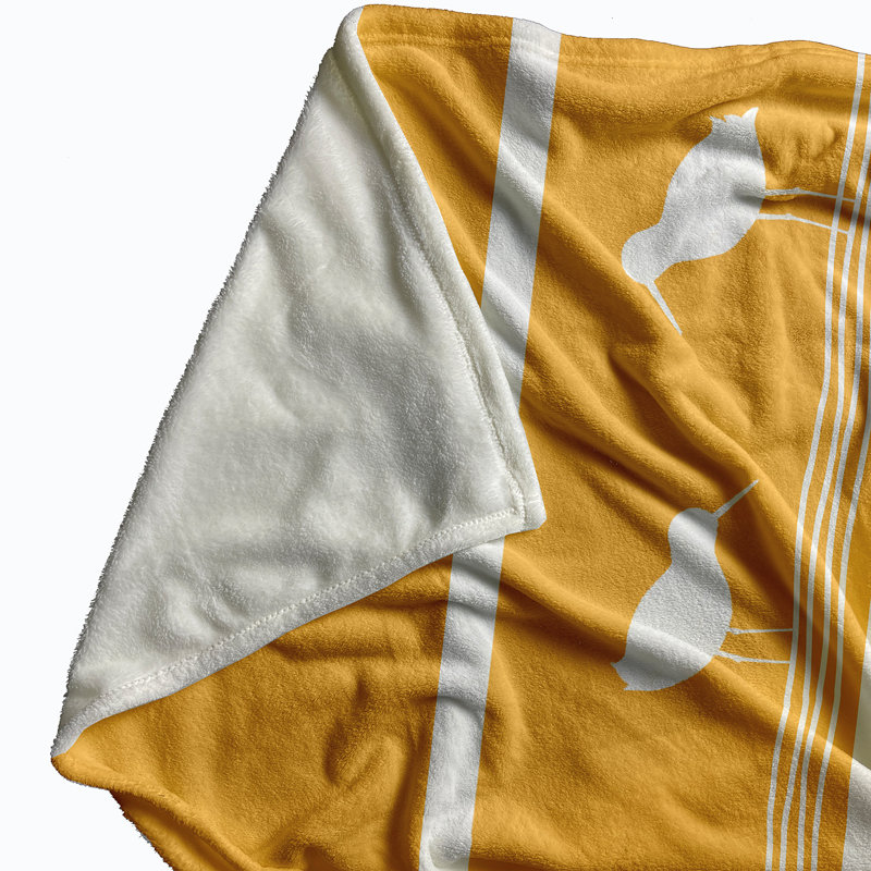 Hubbard Plain Weave / Muslin Throw Blanket, Yellow