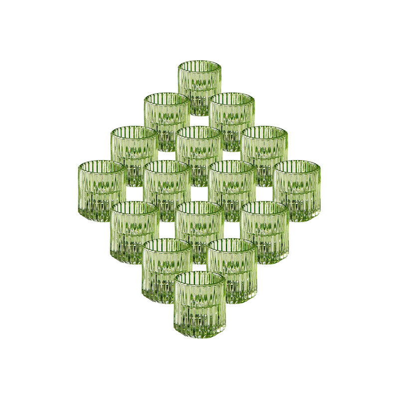 2.25'' H Glass Tabletop Votive Holder, Green