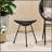 Nusa Rattan Side Table with Tempered Glass Top and Durable Polyethylene Base,  for Outdoor Living Spaces-403906009
