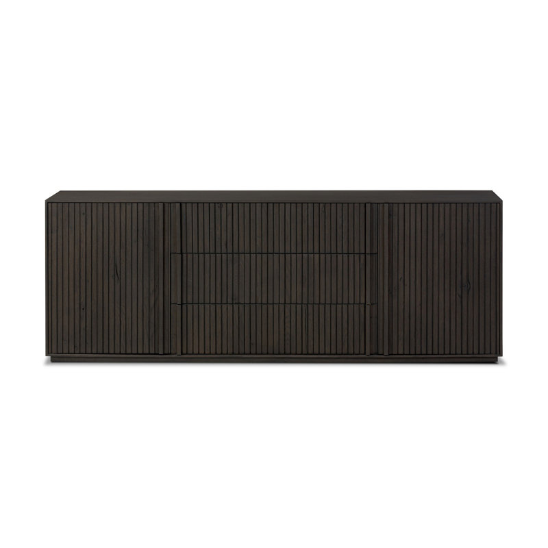 Leo Media Console-Smoked Black, Smoked Black