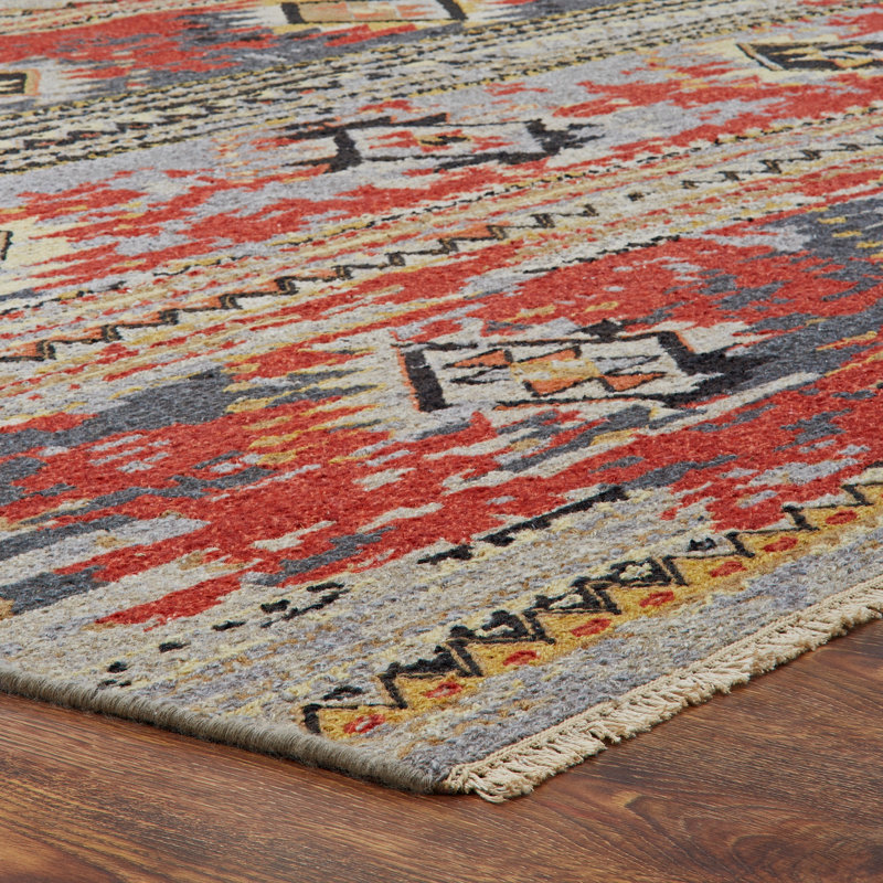 Zahara Hand Knotted Wool Area Rug, Rectangle 10' x 14'