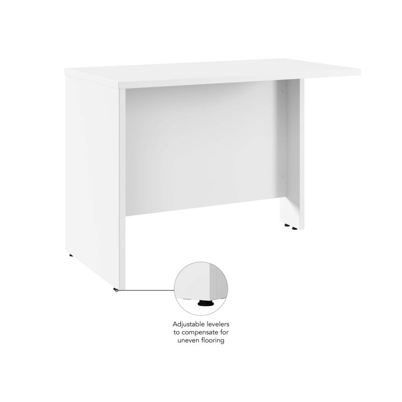 White Thermally Fused Laminate 42W Desk Return