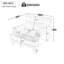 Fauteuil d'appoint à accoudoirs roulés encastrés-67161036